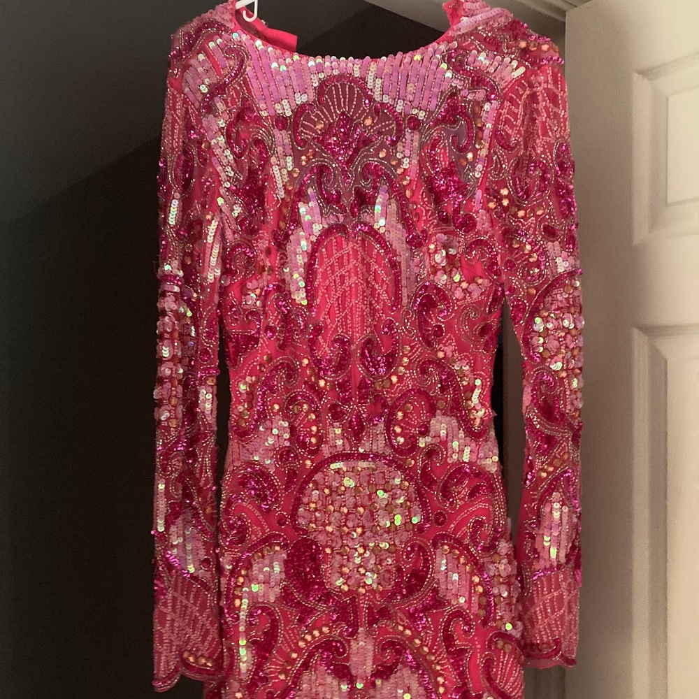 ASOS Hot Pink Party Dress Size 4 Fits like a 2!